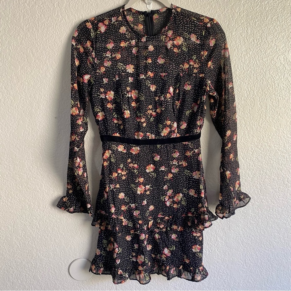 Aakaa Long Sleeve Floral Dress